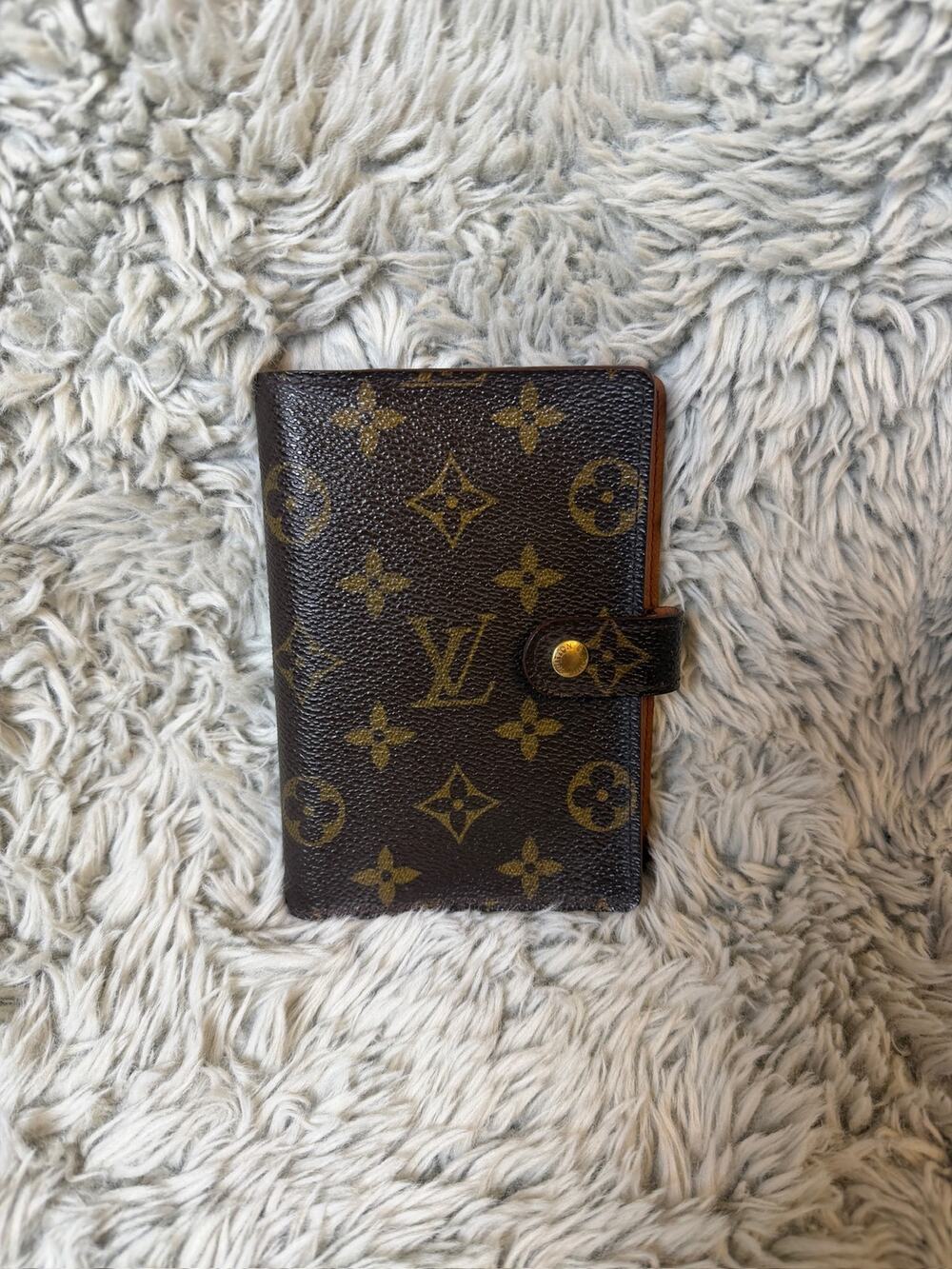 Louis Vuitton Monogram Agenda Small 6-Ring Planner Cover Brown Canvas Authentic